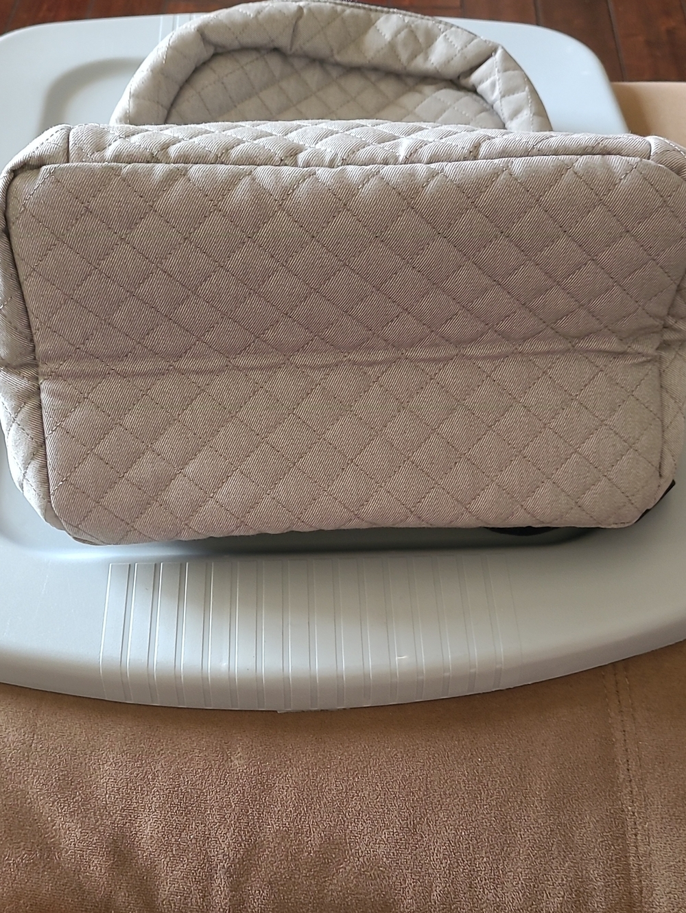 Vera Bradley Gray Quilted Backpack Bag OS - Picture 8 of 10